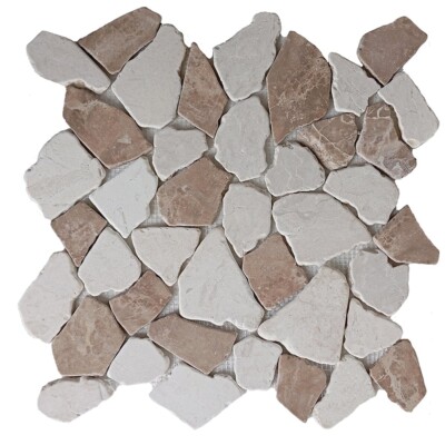 Paladiana Capucino Cream Natural Pebble Mosaics 17 3/4×17 3/4