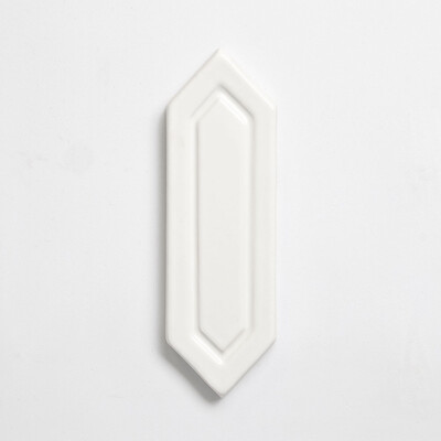 Pearl Glossy Reliefed Picket Ceramic Accent Tiles 2×6