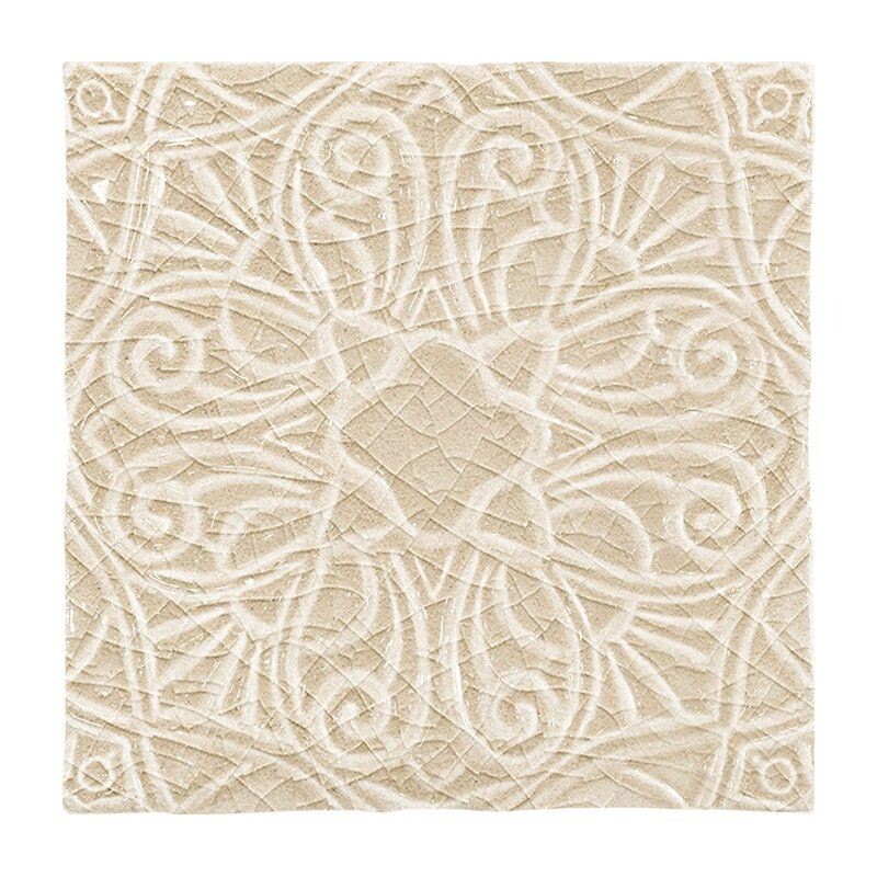 Jasmine Crackled Filigree Ceramic Tiles 6×6