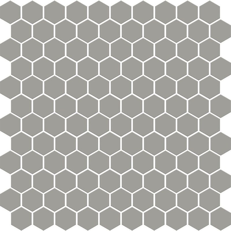 Gris Fonce Matte Hexagon Ceramic Mosaics 12×12