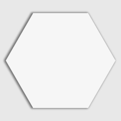 Blanc Matte Hexagon Ceramic Tile 8 1/4