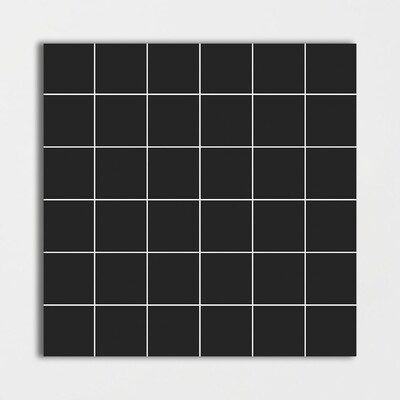 Noir Matte 2x2 Ceramic Mosaic 12x12
