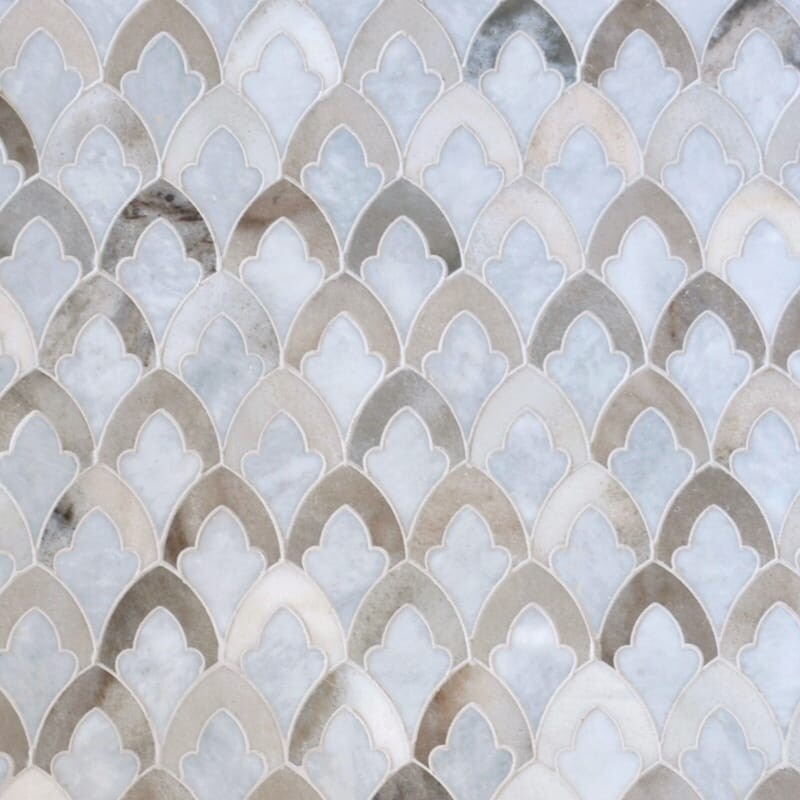 Allure, Palisandra Multi Finish Sophia Marble Mosaics 8 3/4×13 1/2