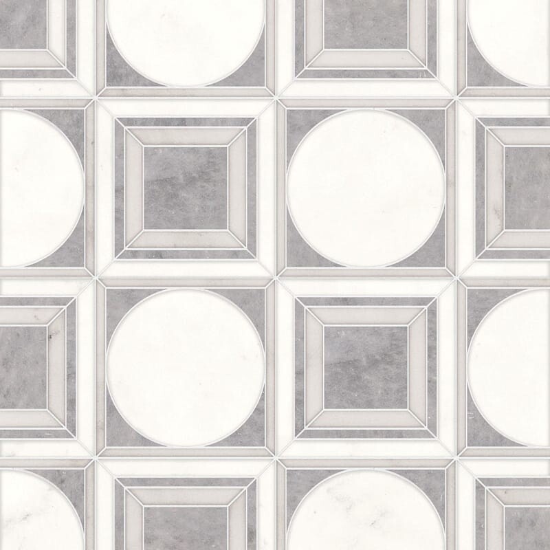 Afyon Grey, Afyon White, Dolomite Multi Finish Cicero Marble Mosaics 12×12