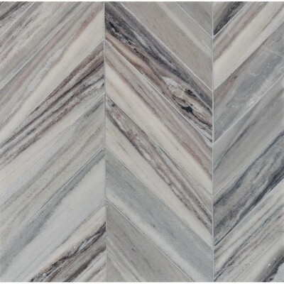 Palisandra Vein Cut Honed Bosphorus Marble Mosaics 13 7/16x 13 7/16