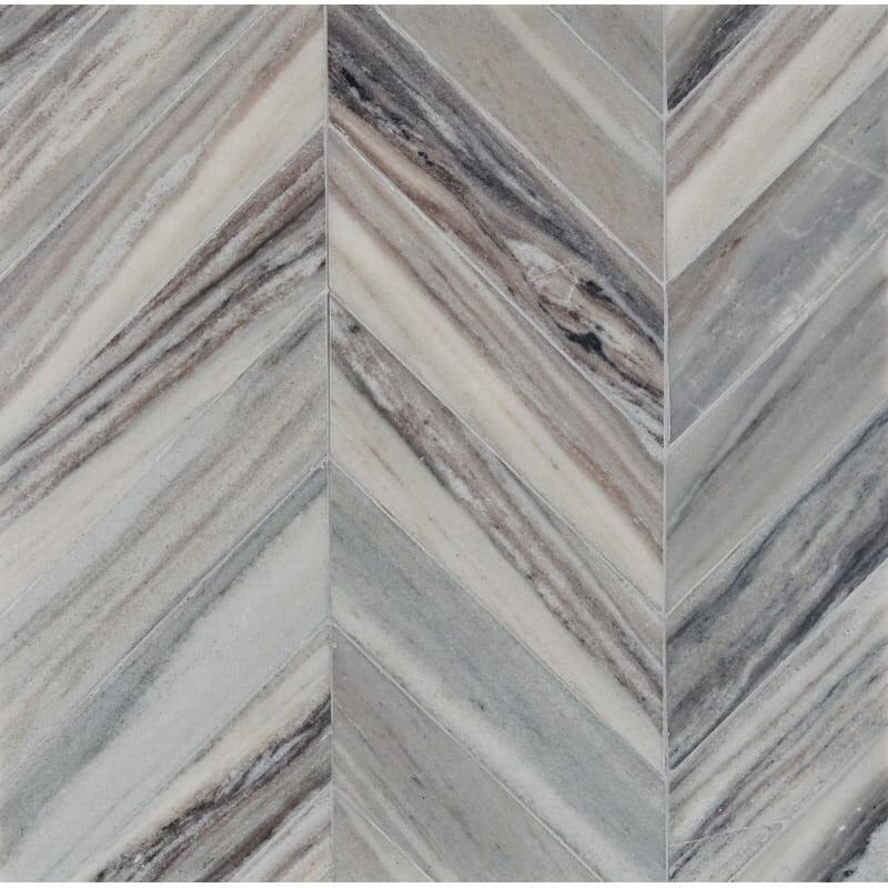 Palisandra Vein Cut Honed Bosphorus Marble Mosaics 13 7/16x 13 7/16