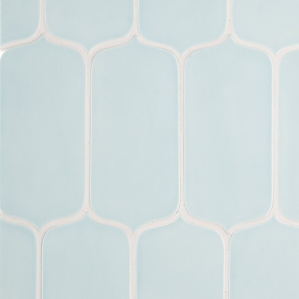 Seafoam Glossy Tear Field Ceramic Tiles 3 5/8×8