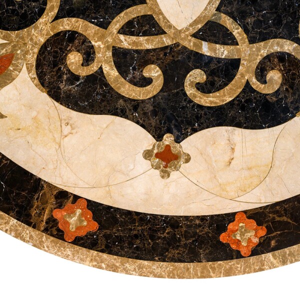 Jasmine Multi Finish Round Marble Medallions 48×48