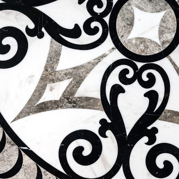 Galicia Multi Finish Round Marble Medallions 48×48