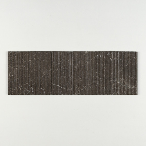 Nero Honed Flute Trim Marble Accent Tiles 6×12