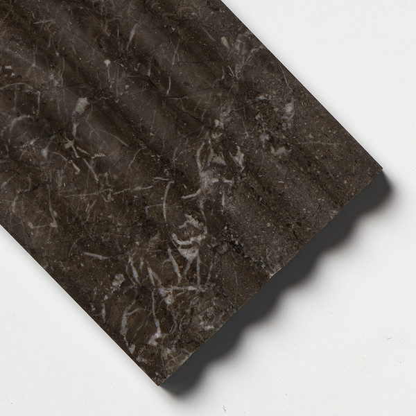 Nero Honed Flute Trim Marble Accent Tiles 6×12