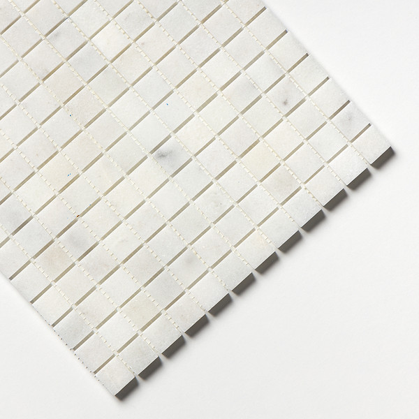 Carrara T Polished 1×1 Marble Mosaic 12×12