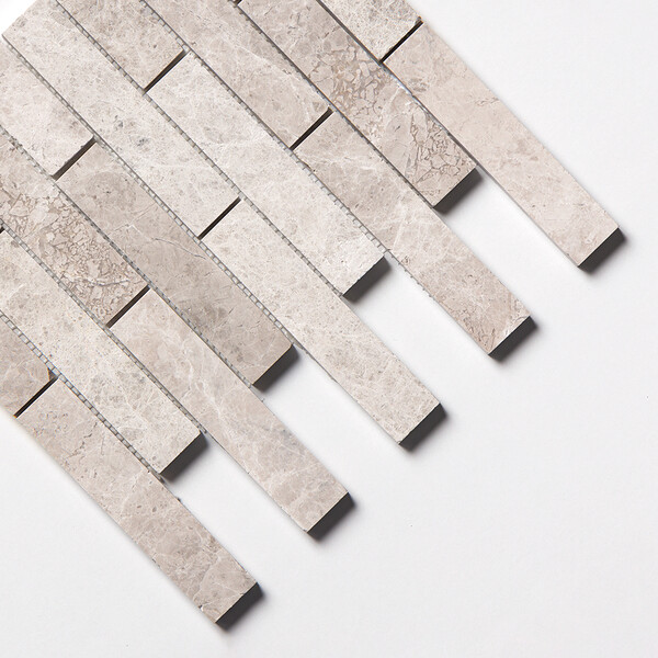Sky Blue Honed 1 1/4×6 Marble Mosaics 12×12