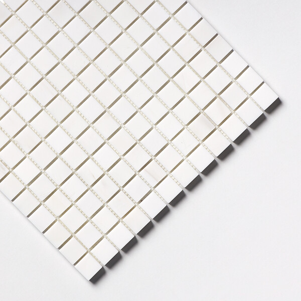 Snow White Polished 1×1 Marble Mosaics 12×12