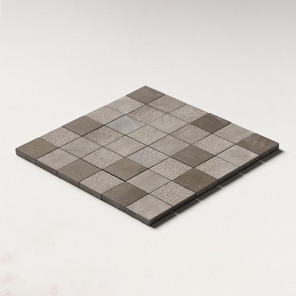 Gray Fousanna Textured 2×2 Limestone Mosaics 12×12