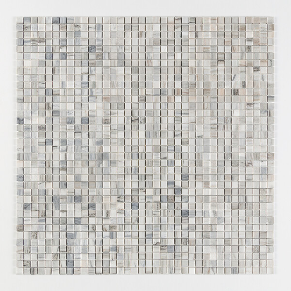 Silver Sky Honed 1×1 Marble Mosaics 12×12