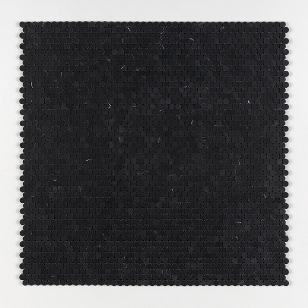 Black Honed Penny Round Marble Mosaics 11 1/4×11 3/4
