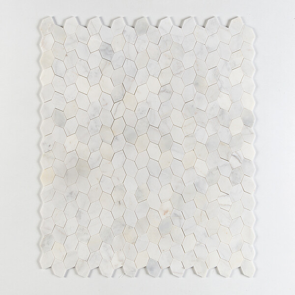 White Pearl Honed Autumn Leaf Marble Mosaics 11 13/16×13 9/16