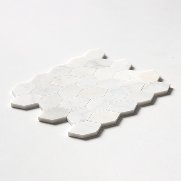 White Pearl Honed Autumn Leaf Marble Mosaics 11 13/16×13 9/16