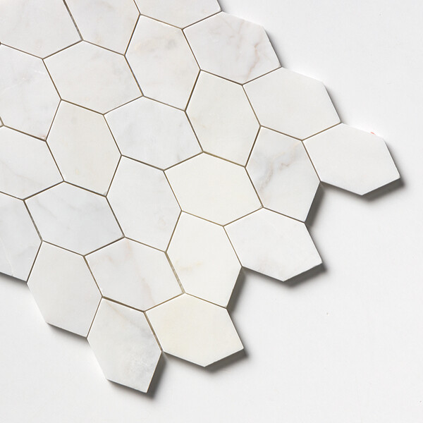 White Pearl Honed Autumn Leaf Marble Mosaics 11 13/16×13 9/16