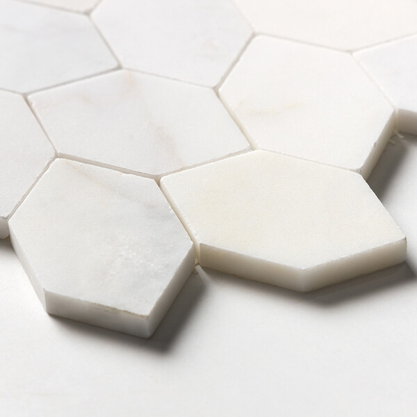 White Pearl Honed Autumn Leaf Marble Mosaics 11 13/16×13 9/16