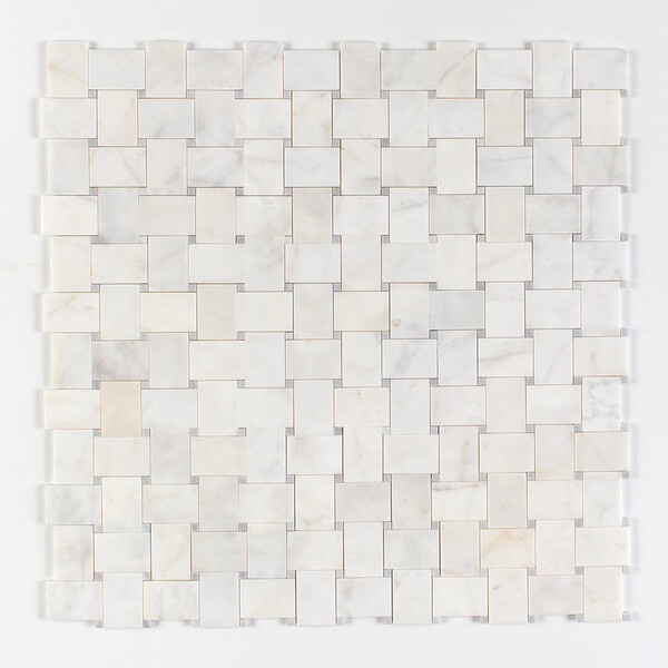 White Pearl Multi Finish Pinwheel Marble Mosaics 10 5/8×10 5/8