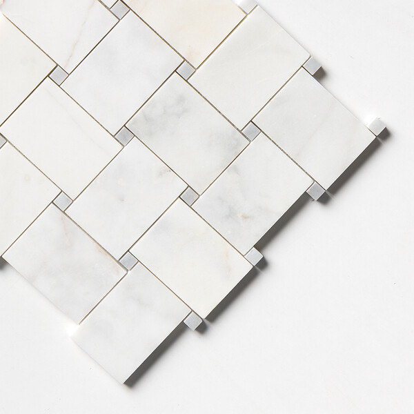 White Pearl Multi Finish Pinwheel Marble Mosaics 10 5/8×10 5/8