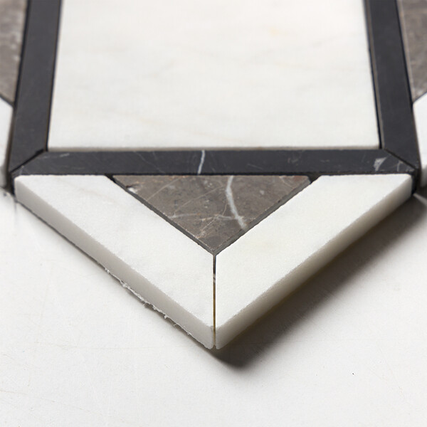 Black Honed Kent Marble Mosaics 13 9/16×13 9/16