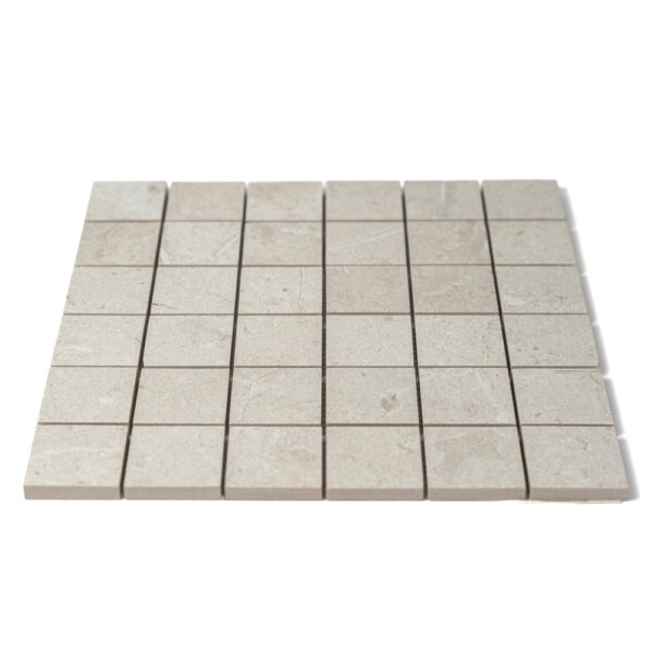 White Natural Matte Straight Joint 2×2 Porcelain Mosaics 12×12
