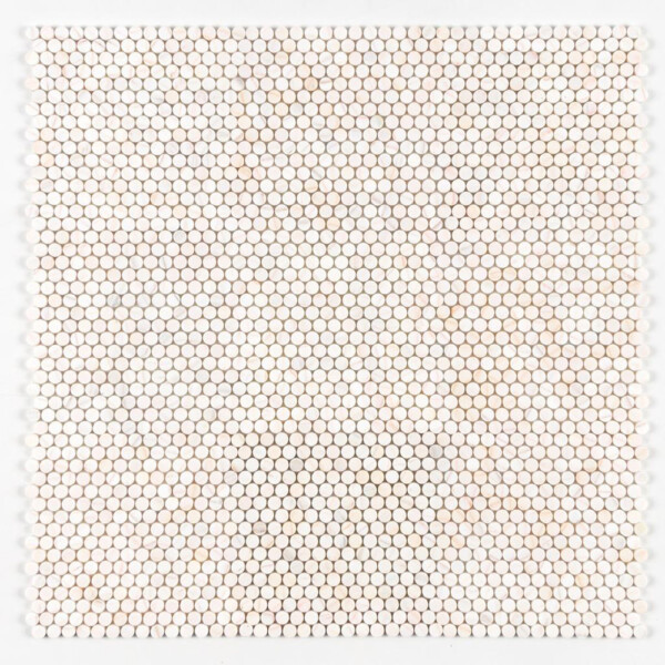 Confetti Honed Penny Round Marble Mosaics 11 1/2×11 1/2