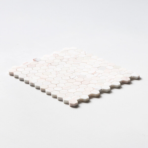 Confetti Honed Hexagon Marble Mosaics 11 5/8×12 3/8