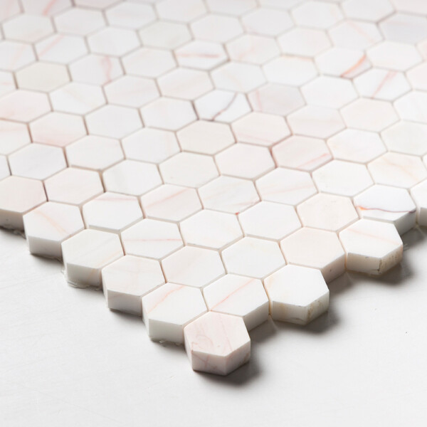 Confetti Honed Hexagon Marble Mosaics 11 5/8×12 3/8
