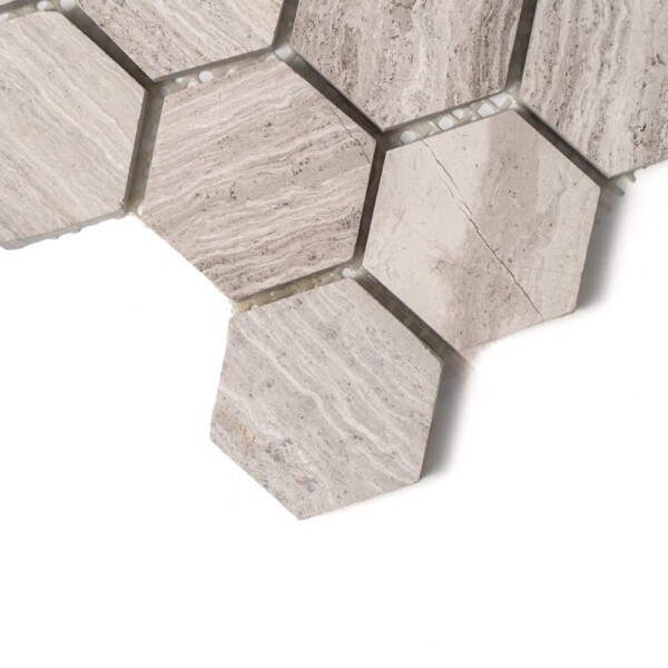 Haisa Light Honed Hexagon Marble Mosaics 12×12
