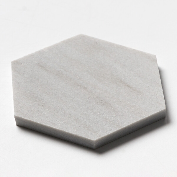 Skyline Honed Hexagon Waterjet Marble Tiles 5 25/32×5