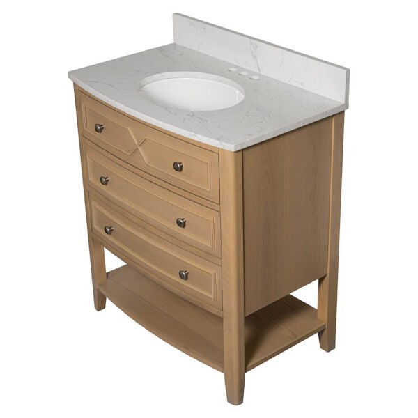 Carrara Halcyon Light Oak Bathroom Vanities 37×19