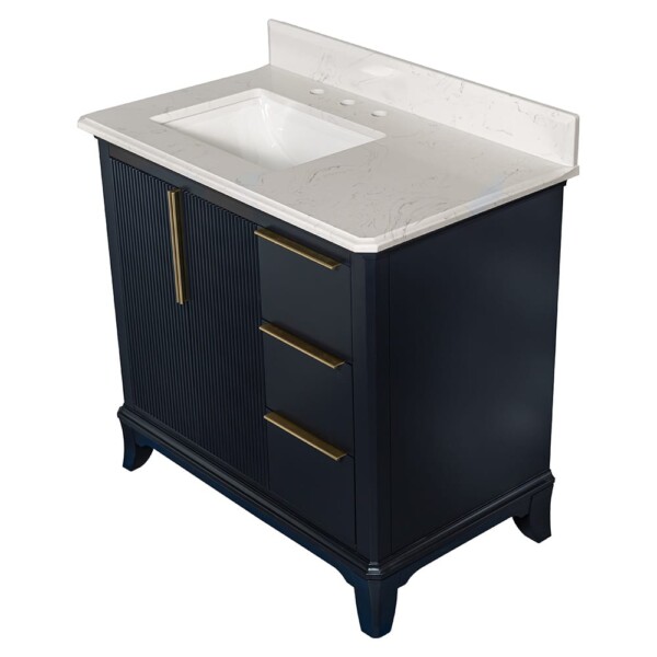 Carrara Grosvenor Nayv Blue Bathroom Vanities 37×22