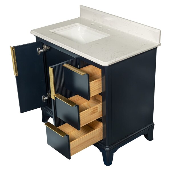 Carrara Grosvenor Nayv Blue Bathroom Vanities 37×22