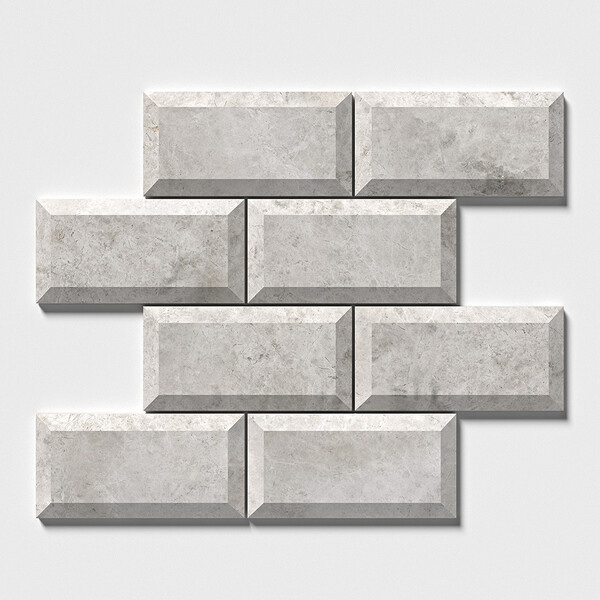 Silver Sky Honed Subway Marble Tiles 2 3/4×5 1/2