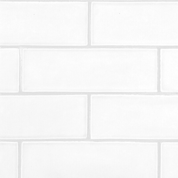 Blanco Real Glossy Subway Ceramic Tiles 3×9