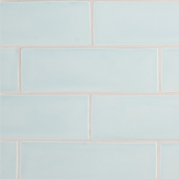 Seafoam Glossy Subway Ceramic Tiles 3×9