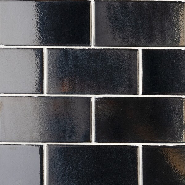 Ebony Multi Finish Subway Ceramic Tile 3×6