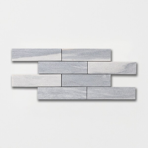 Silver Sky Fine Textured Marble Tiles 2×8