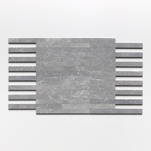 Iris Black Fine Textured Plank Marble Tiles 1 9/16×18