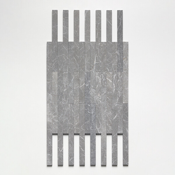 Iris Black Fine Textured Plank Marble Tiles 1 9/16×18