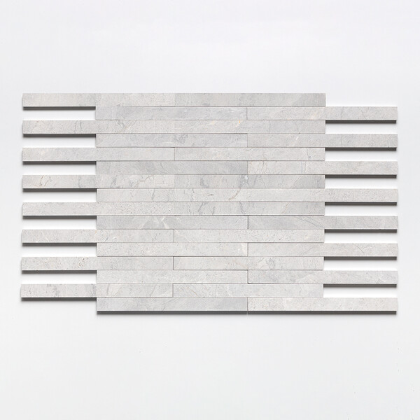 Silver Shadow Fine Textured Plank Marble Tiles 1 9/16×18