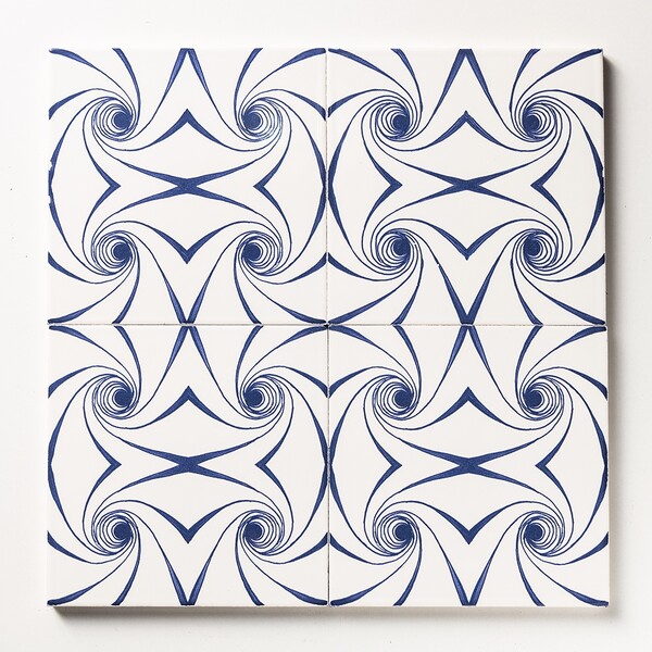 Blue Glossy Ceramic Tiles 6×6
