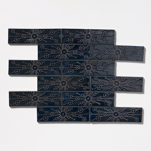 Atlantic Glossy Stellar Glazed Terracotta Accent Tiles 2 1/4×7 7/8