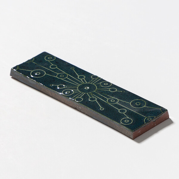 Juniper Glossy Stellar Glazed Terracotta Accent Tiles 2 1/4×7 7/8