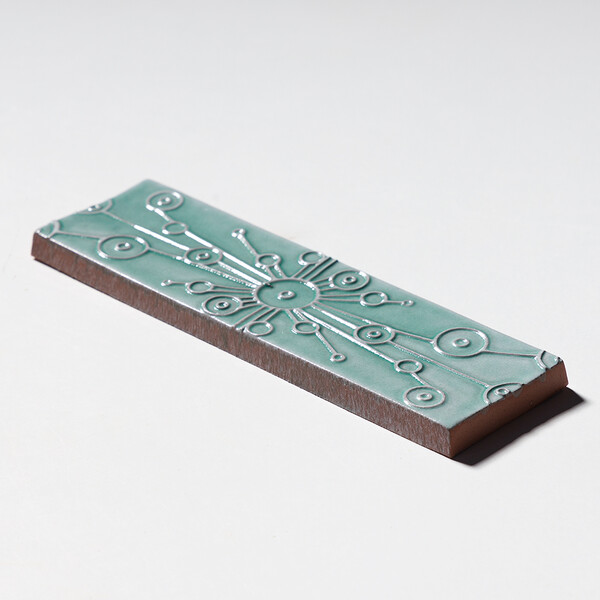 Sage Glossy Stellar Glazed Terracotta Accent Tiles 2 1/4×7 7/8