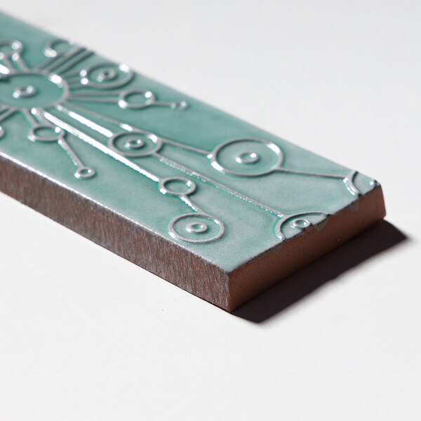 Sage Glossy Stellar Glazed Terracotta Accent Tiles 2 1/4×7 7/8